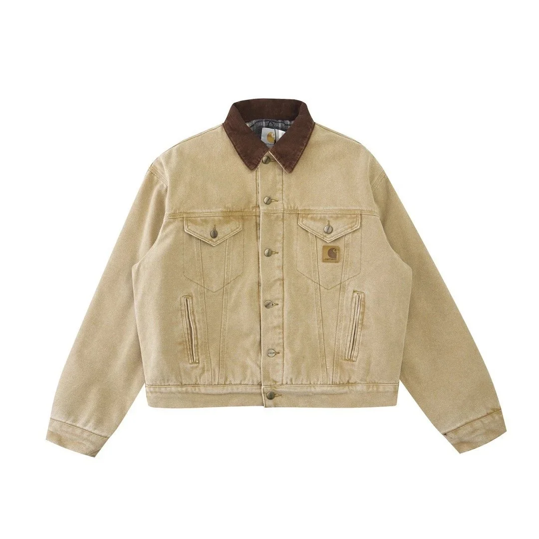 Carhartt Carhartt Detroit J10 Khaki Denim Jacket Beige - 1