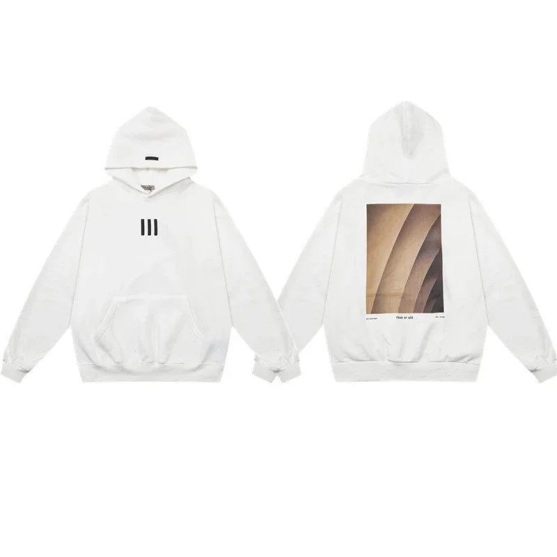 Fear of God Fear of God Essentials Hoodie White Solid Sweatshirt White - 1