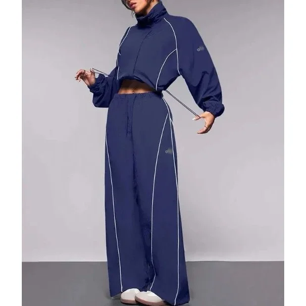 Other Navy Blue Co-ord Set with White Piping Tracksuit Navy - 1