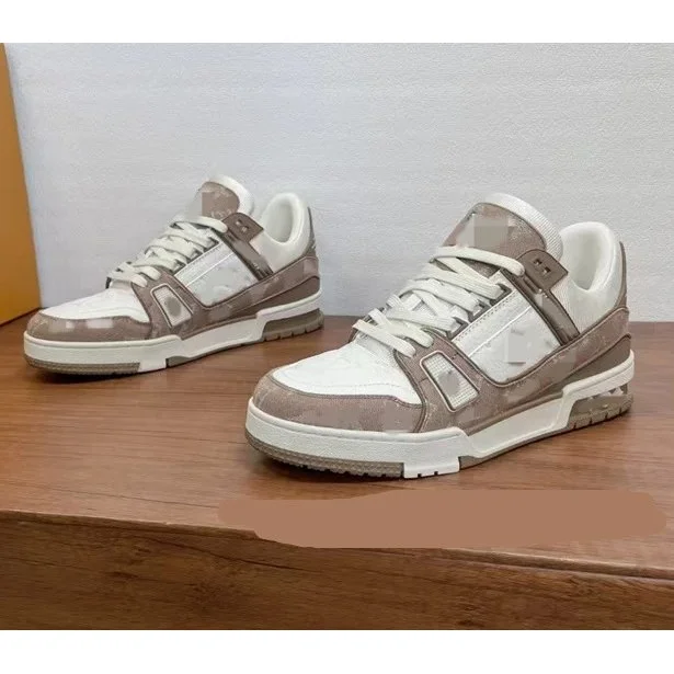 Louis Vuitton LV Trainer Light Brown Denim Sneakers