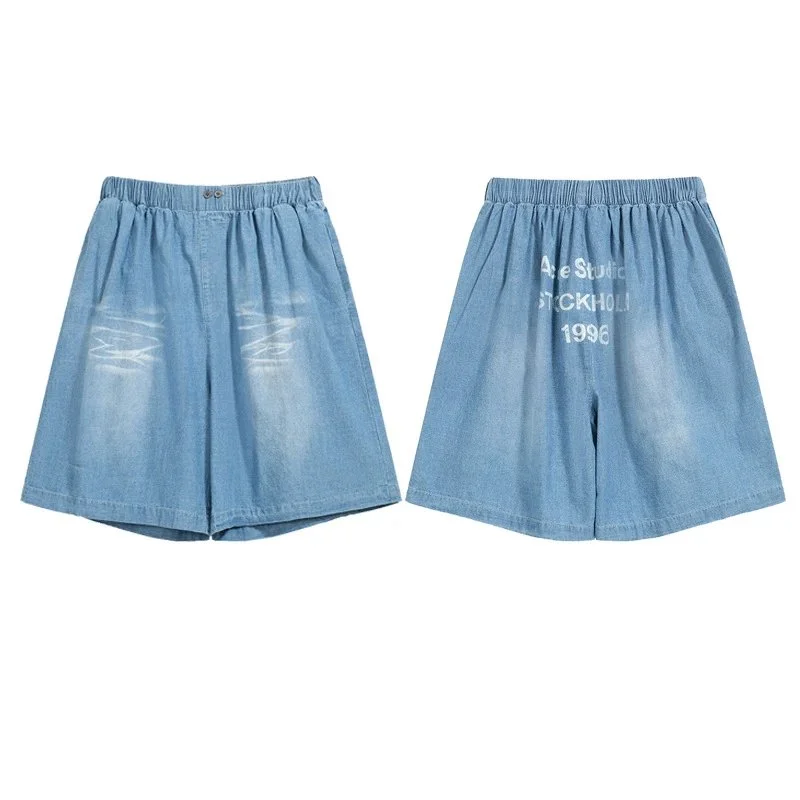 Other Axe Studio Stockholm 1996 Light Wash Denim Shorts Blue - 1