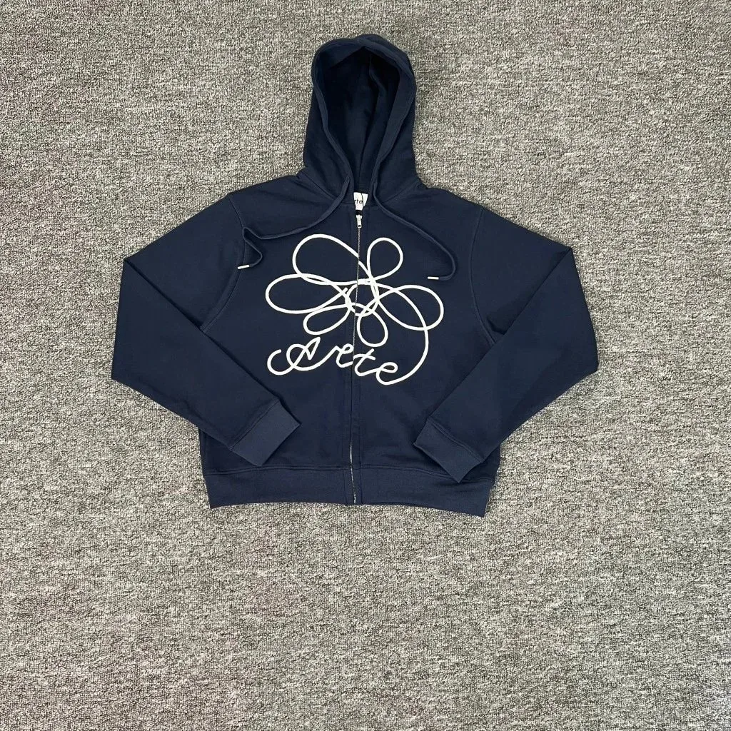Other Unisex Arte Navy Blue Zip-Up Hoodie Navy - 1