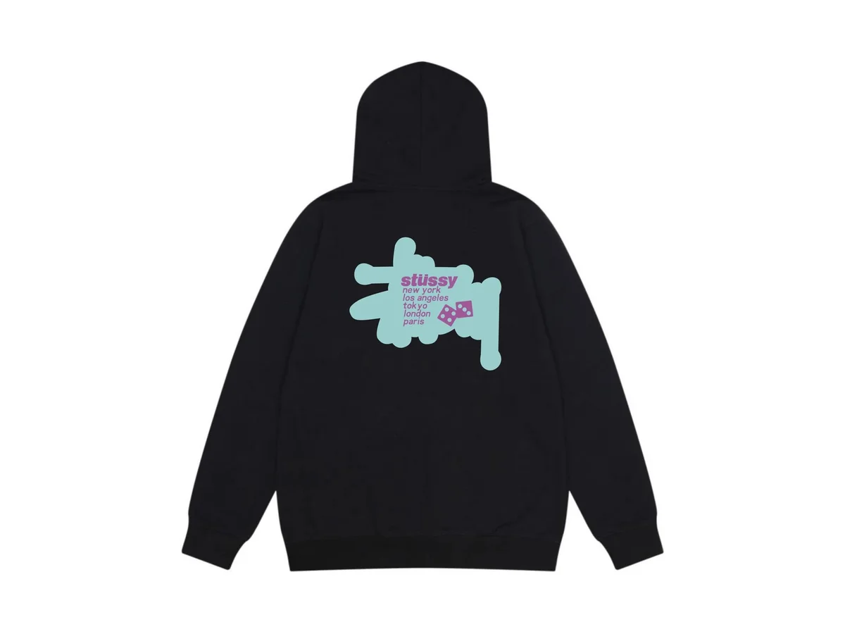 Stussy Stüssy Hand Print Hoodie Black Black - 1