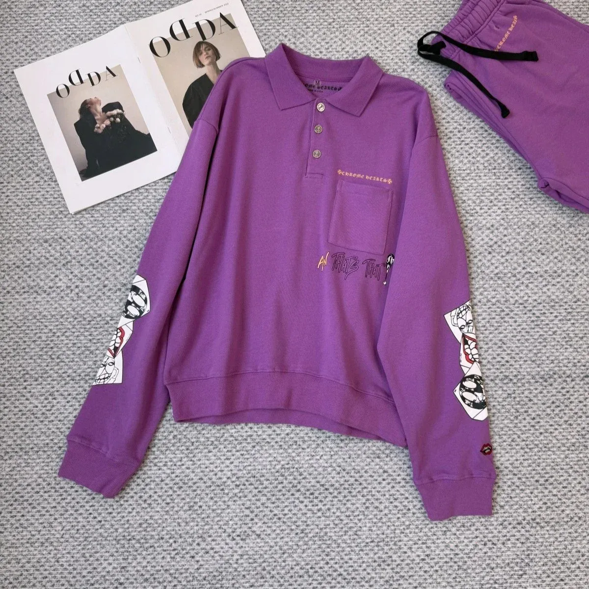 Chrome Hearts Chrome Hearts Purple Polo Neck Sweatshirt Purple - 1