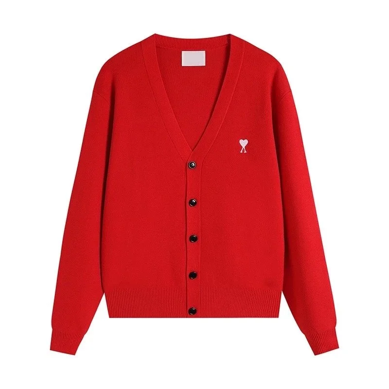 Ami Paris Ami Paris Red Ami de Coeur Cardigan Red - 1