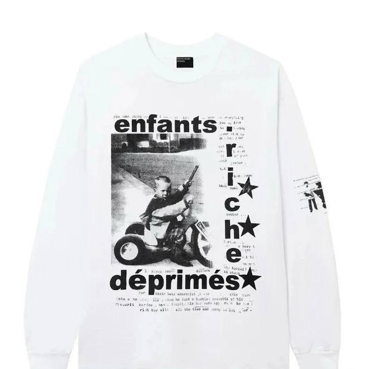 Other Unisex White Enfants Riche Déprimés Long Sleeve T-Shirt White - 1
