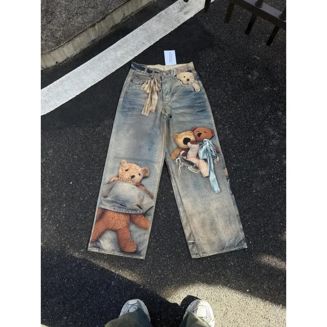 A Bathing Ape A Bathing Ape BAPE STA AC24—FW25 1981 Teddy Bear Jeans Blue - 1
