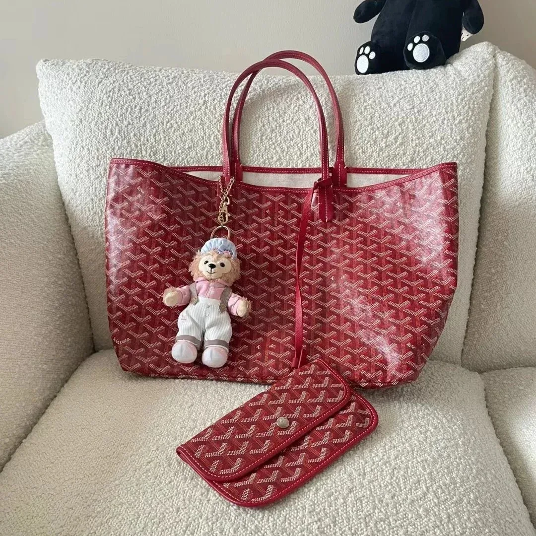 Goyard Goyard Saint Louis Red Monogram Tote Bag Red - 1
