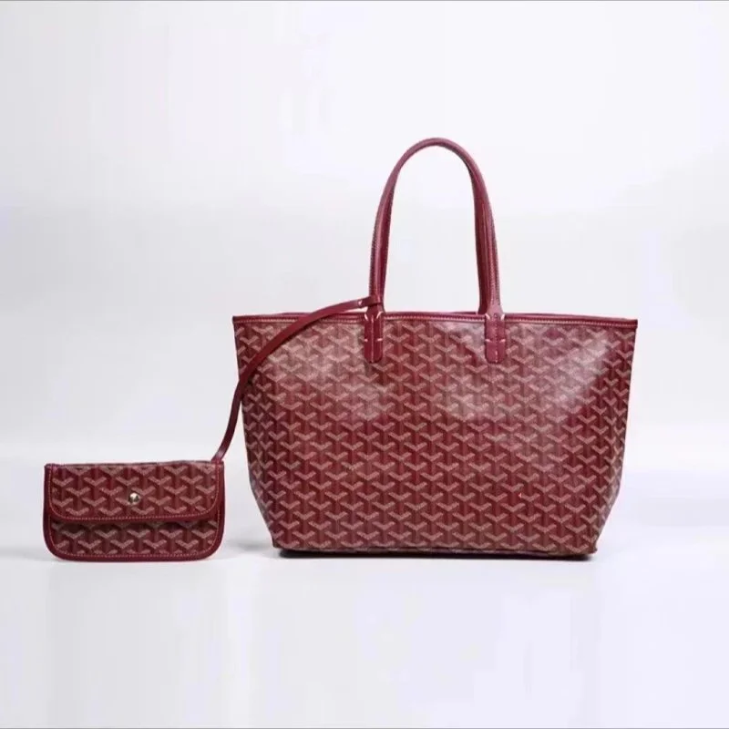 Goyard Goyard Saint Louis Wine Red Tote Bag with Pouch Red - 1