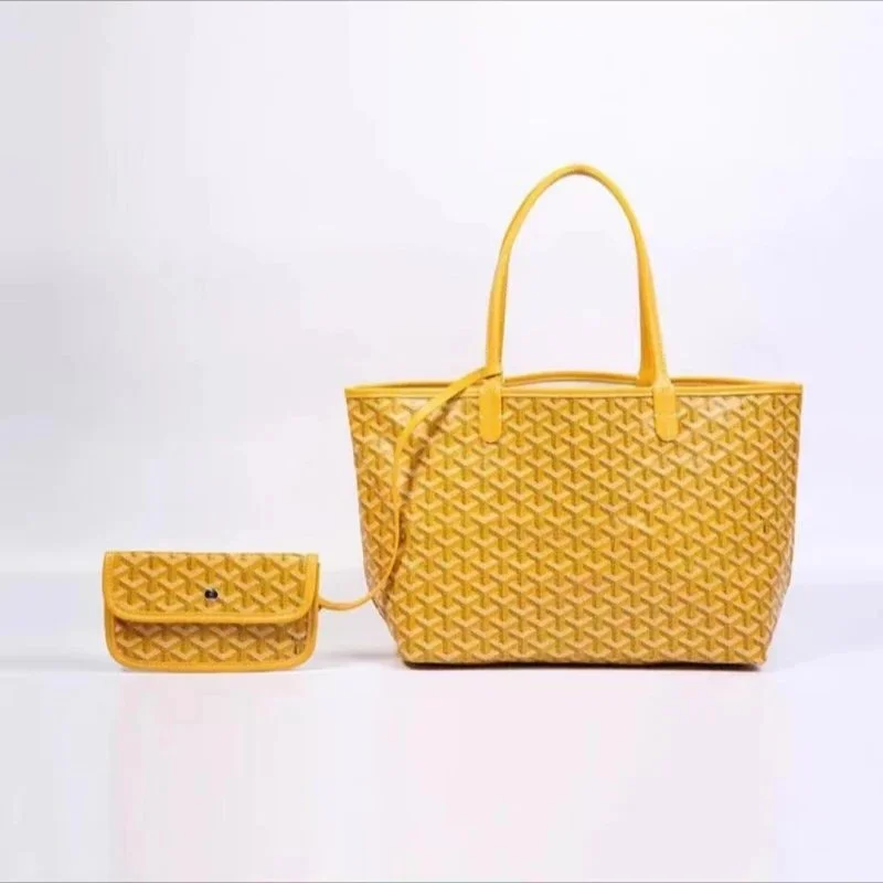 Goyard Goyard Saint Louis Yellow Tote Bag with Coin Purse Yellow - 1