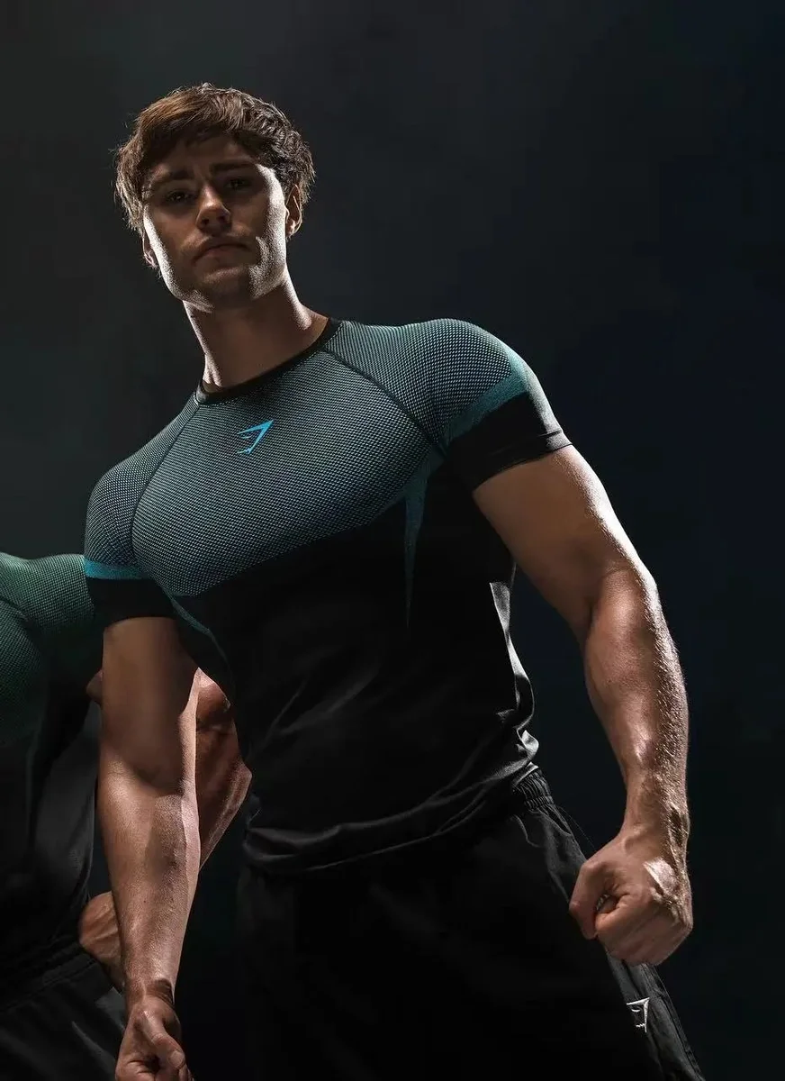 Other Athletic Top in Sand Shark Blue Label T-Shirt Blue - 1