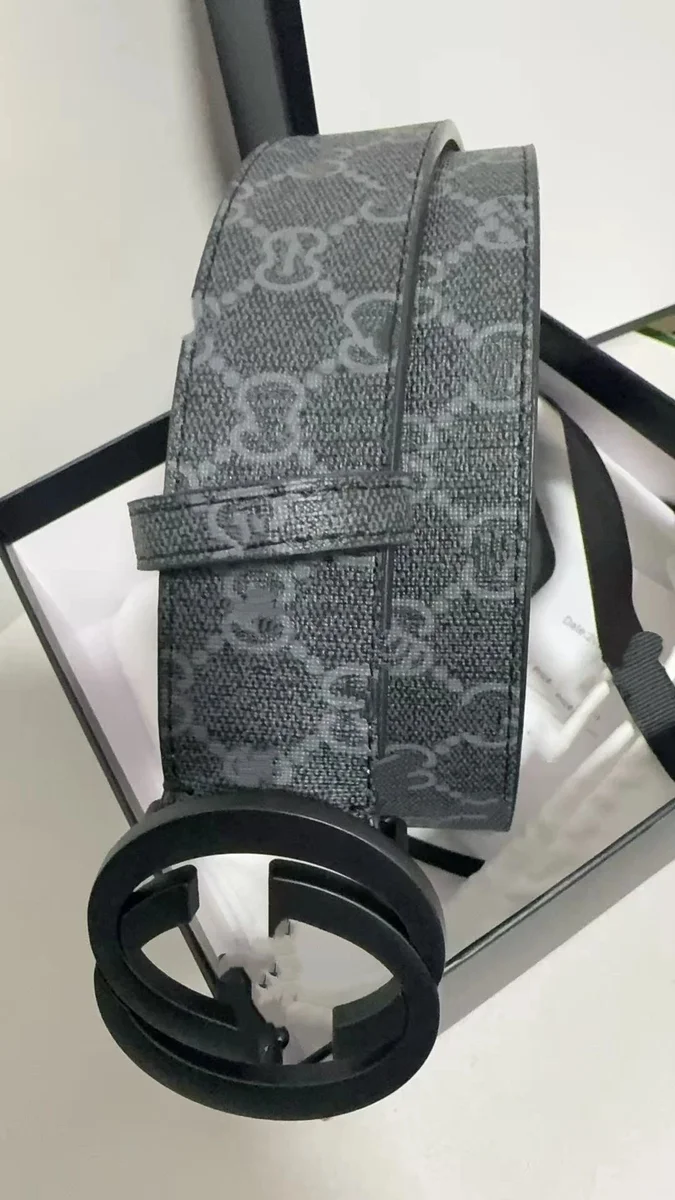 Gucci Gucci GG Marmont Black Canvas Belt Black - 1