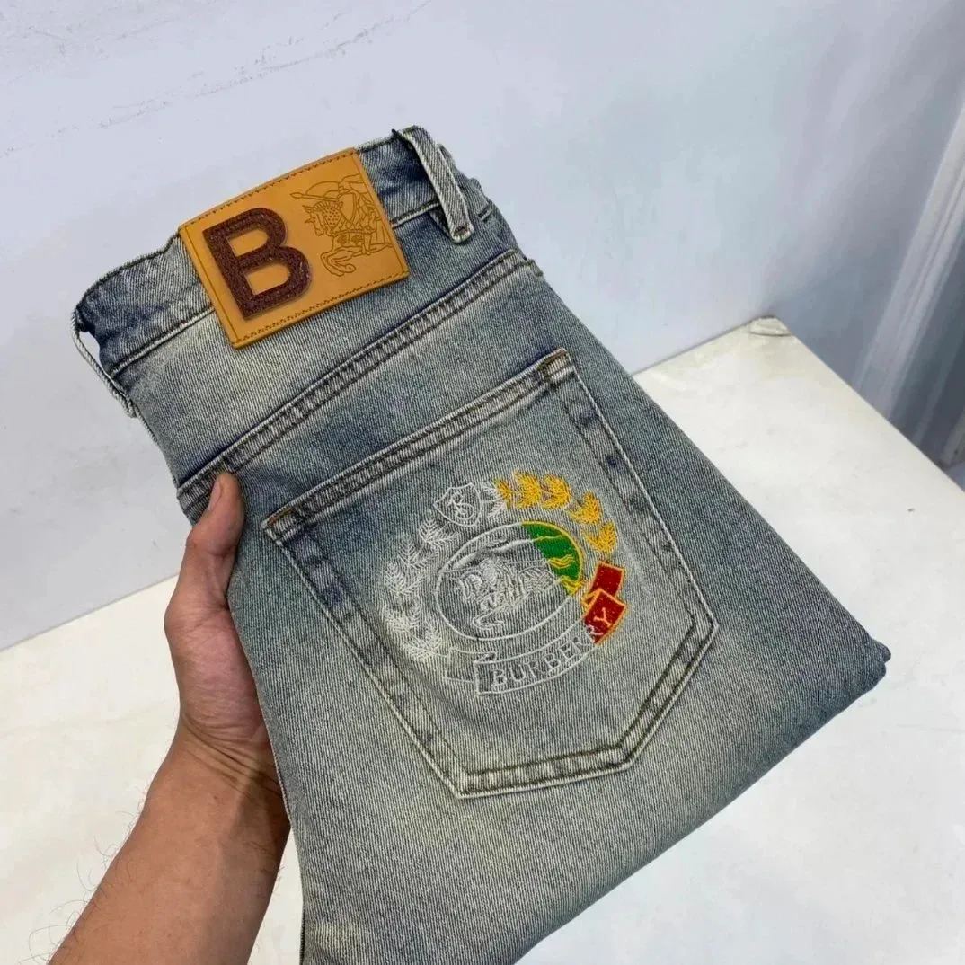 Burberry Burberry Classic Jeans Rattan Stripe Bottoms Blue - 1