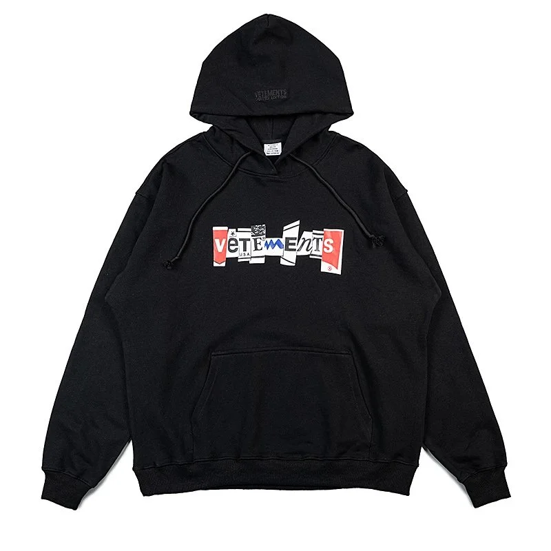 Vetements Vetements Studio Logo Black Hoodie Black - 1