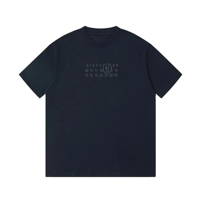 Maison Margiela Maison Margiela Numeric Print T-Shirt 854 Black Blue Top Navy - 1