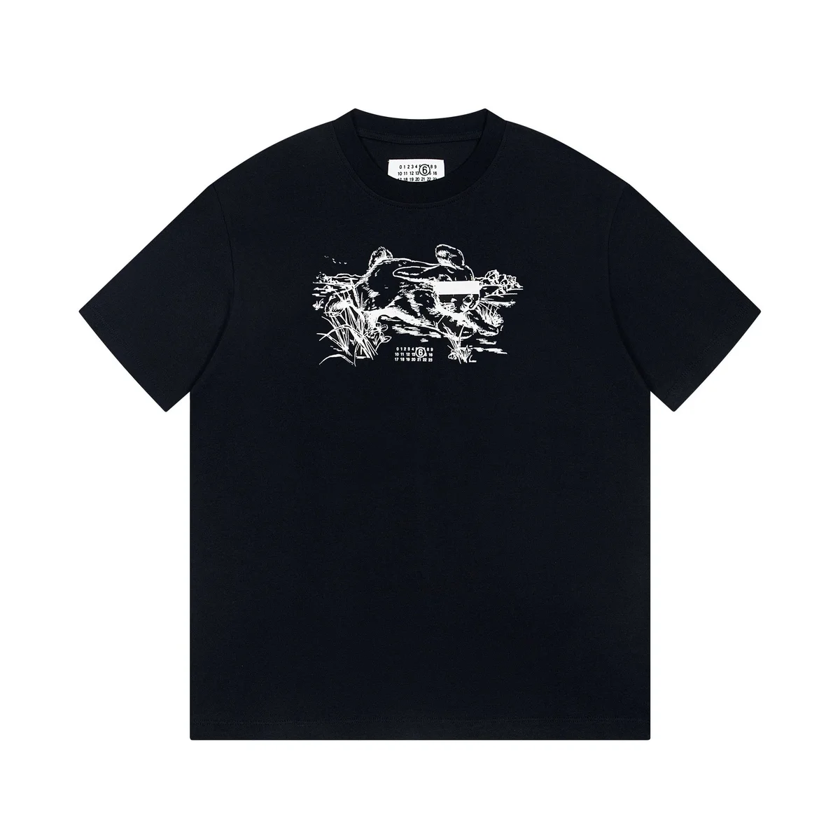 Maison Margiela Maison Margiela Rabbit Print T-Shirt Black Black - 1