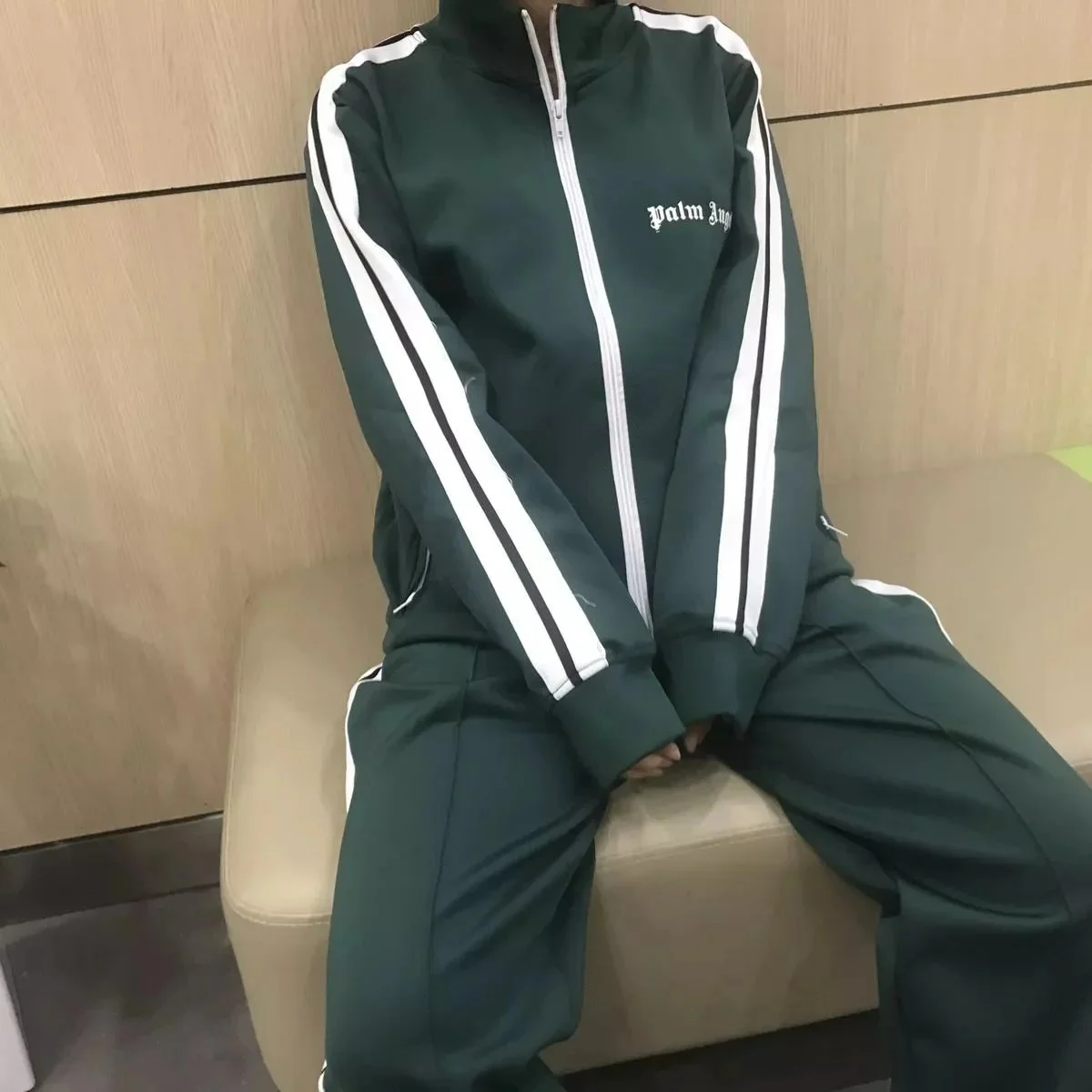 Palm Angels Palm Angels Track Suit Military Green Green - 1