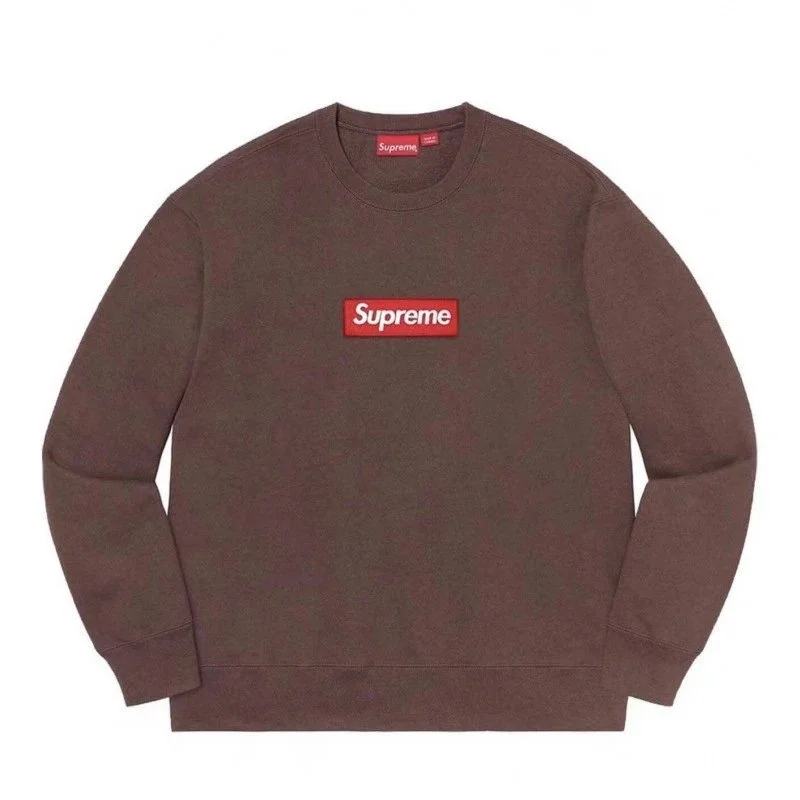 Supreme Supreme Box Logo Crewneck S098 Brown Sweatshirt Brown - 1
