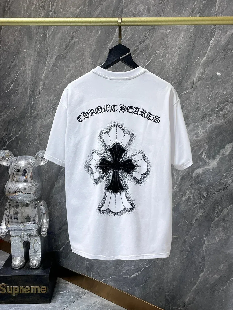 Chrome Hearts Chrome Hearts White Cross Print T-Shirt White - 1