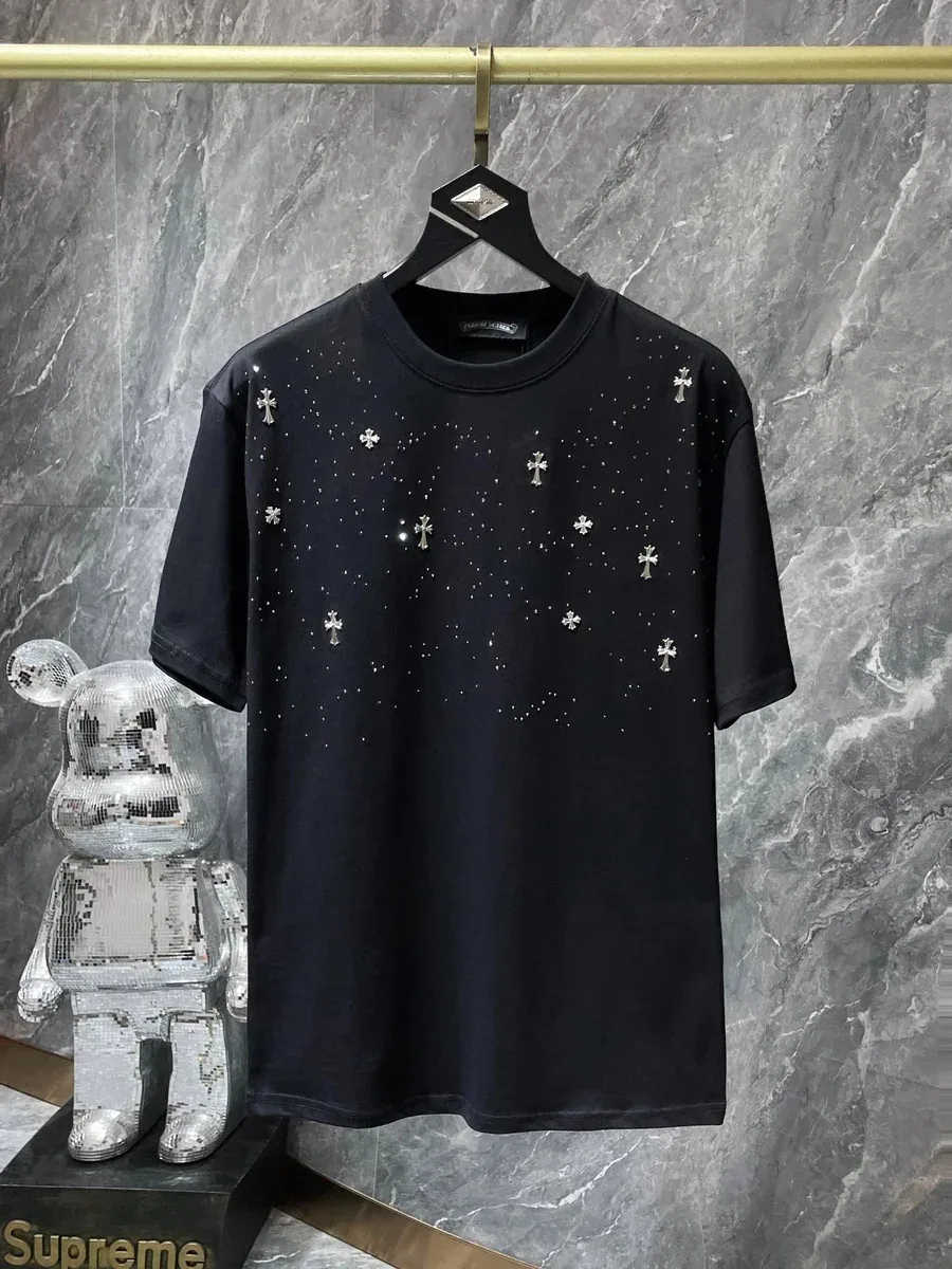 Chrome Hearts Chrome Hearts Cross Embellished Black T-Shirt Black - 1