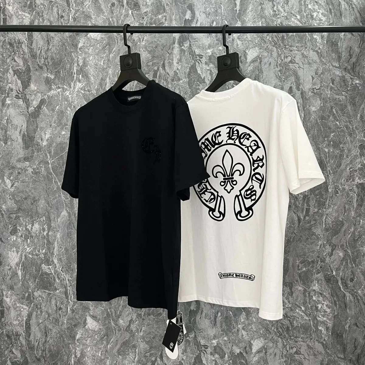 Chrome Hearts Chrome Hearts One Heart T-Shirt Black/White Black - 1