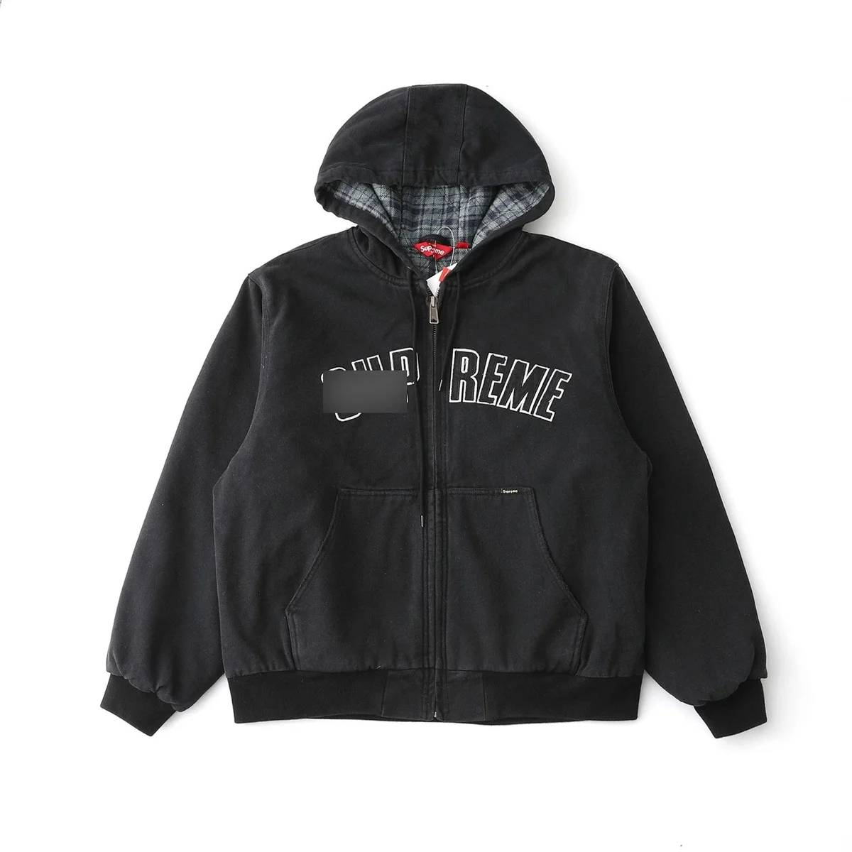 Supreme Supreme Box Logo Hoodie Black Denim Jacket Black - 1