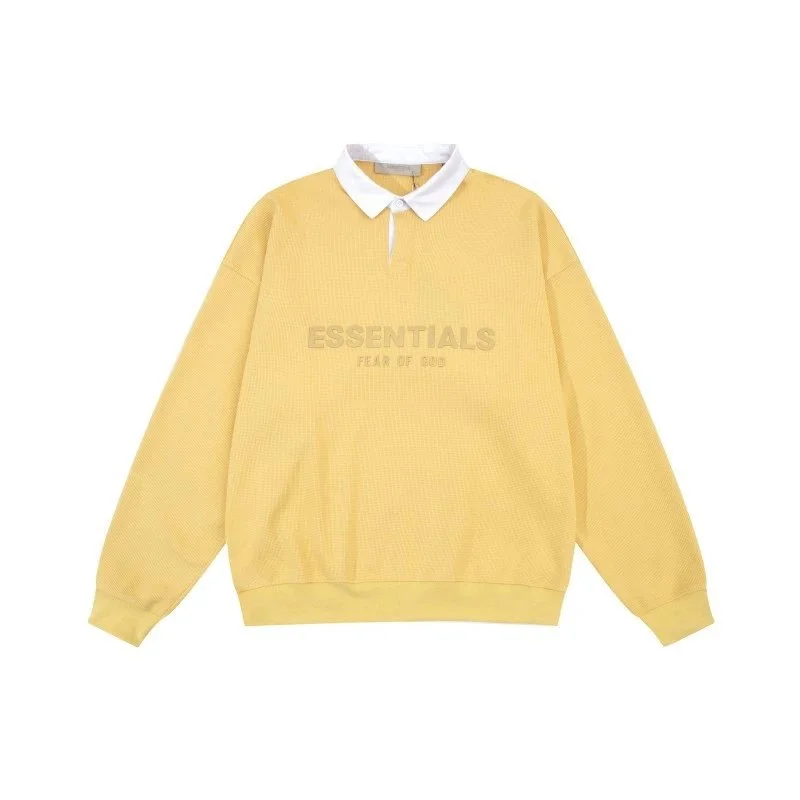 Fear of God Fear of God Essentials Wheat Yellow Polo Sweatshirt Yellow - 1