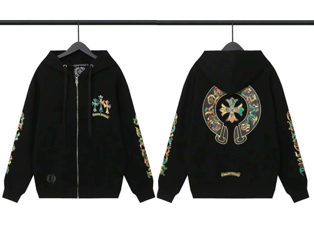 Chrome Hearts Chrome Hearts Cross Zip Hoodie Black 8556 Black - 1