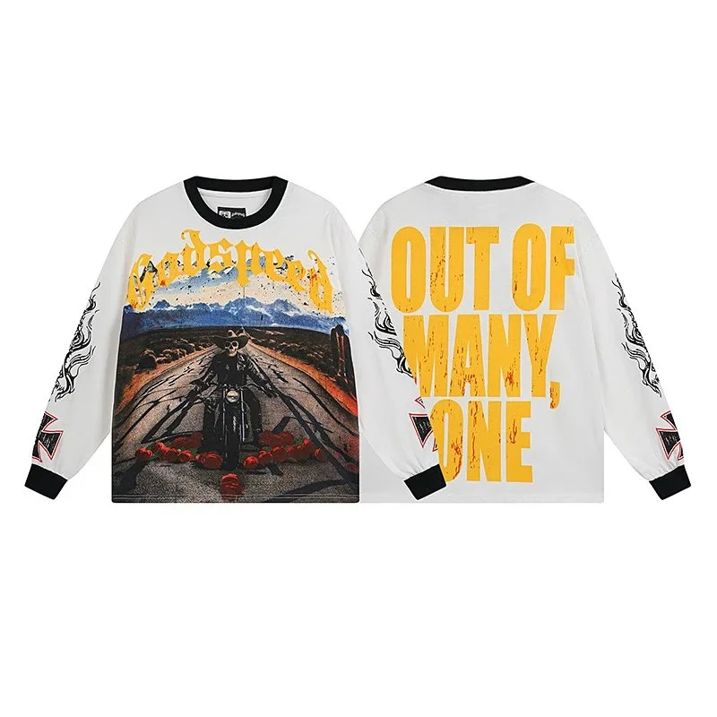 Godspeed Godspeed Out of Many One White Long Sleeve T-Shirt White - 1