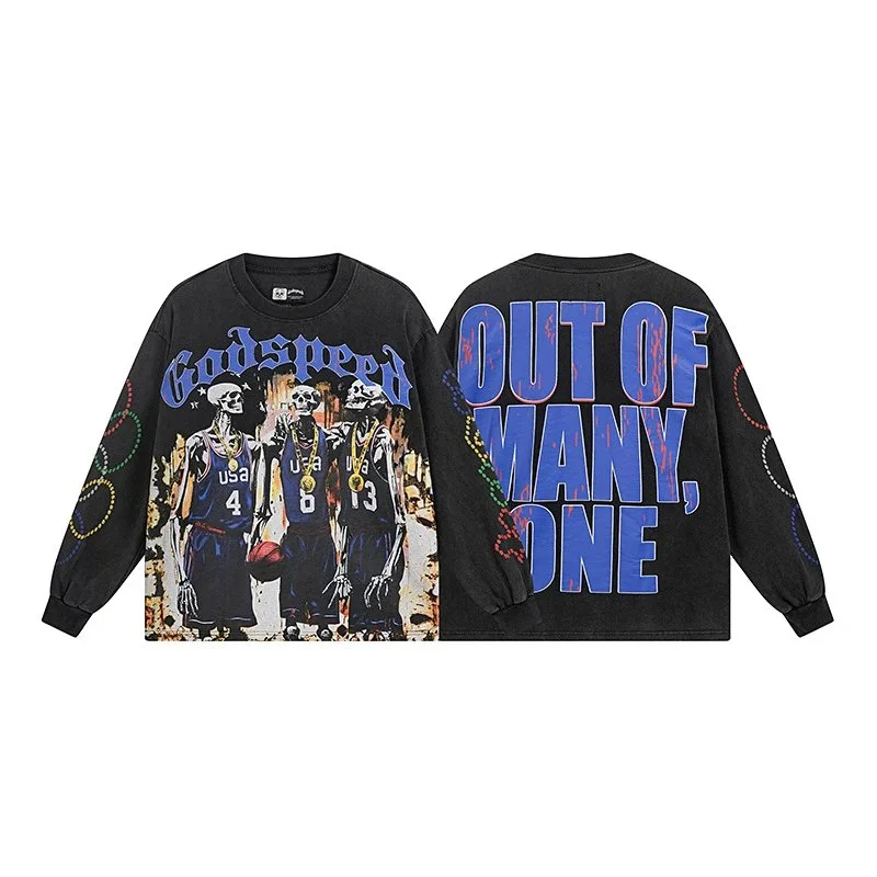 Godspeed Godspeed Out of Many, One Black Long Sleeve T-Shirt Black - 1