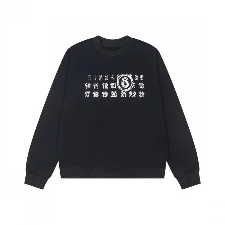 Maison Margiela Maison Margiela Tabi Black Numeric Print Sweater Black - 1