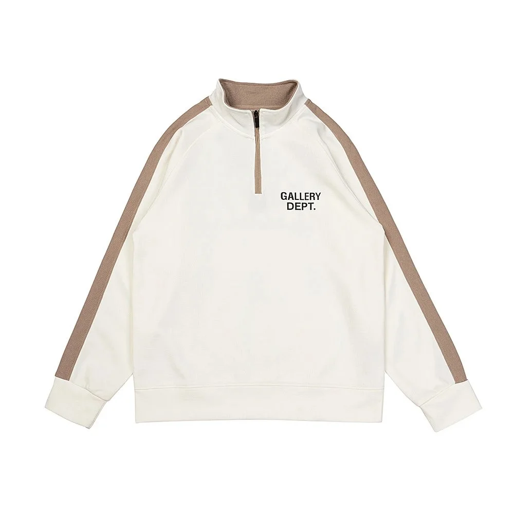 Gallery Dept. Gallery Dept. Art That Kills White & Beige Half-Zip Sweatshirt Cream - 1