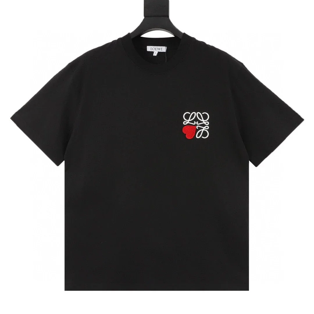 Loewe Loewe Anagram Heart Black T-Shirt Black - 1