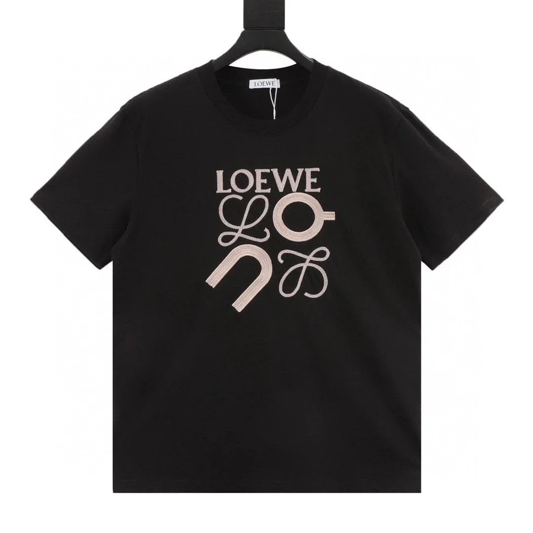 Loewe Loewe Black Embroidered Logo T-Shirt Black - 1