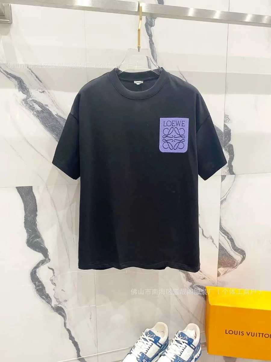 Loewe Loewe Anagram Pocket T-Shirt C13 Black Top Black - 1