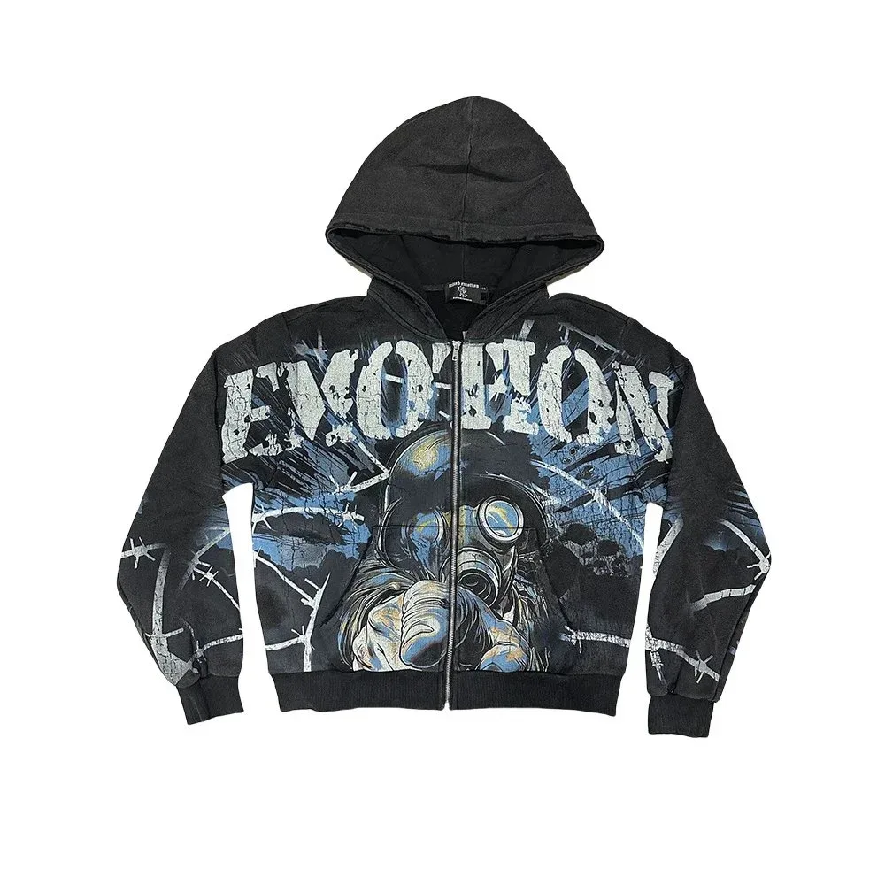 Other EM07 Black Hoodie with 'Emotion' Graphic Print Black - 1