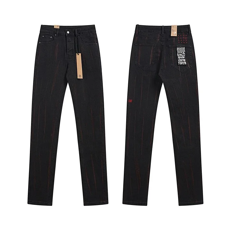 Other KS9011 Black Striped Jeans Black - 1