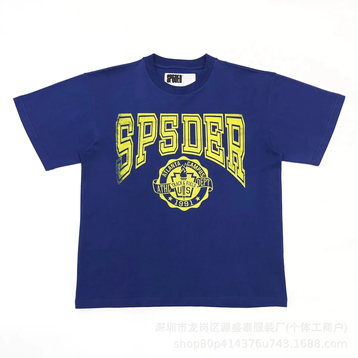Other SPSder Blue Yellow Print T-Shirt Blue - 1