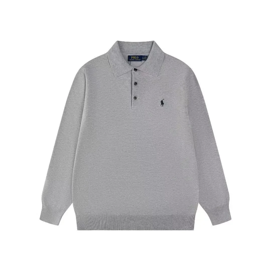 Polo Ralph Lauren Polo Ralph Lauren Classic Logo Grey Polo Sweater Grey - 1