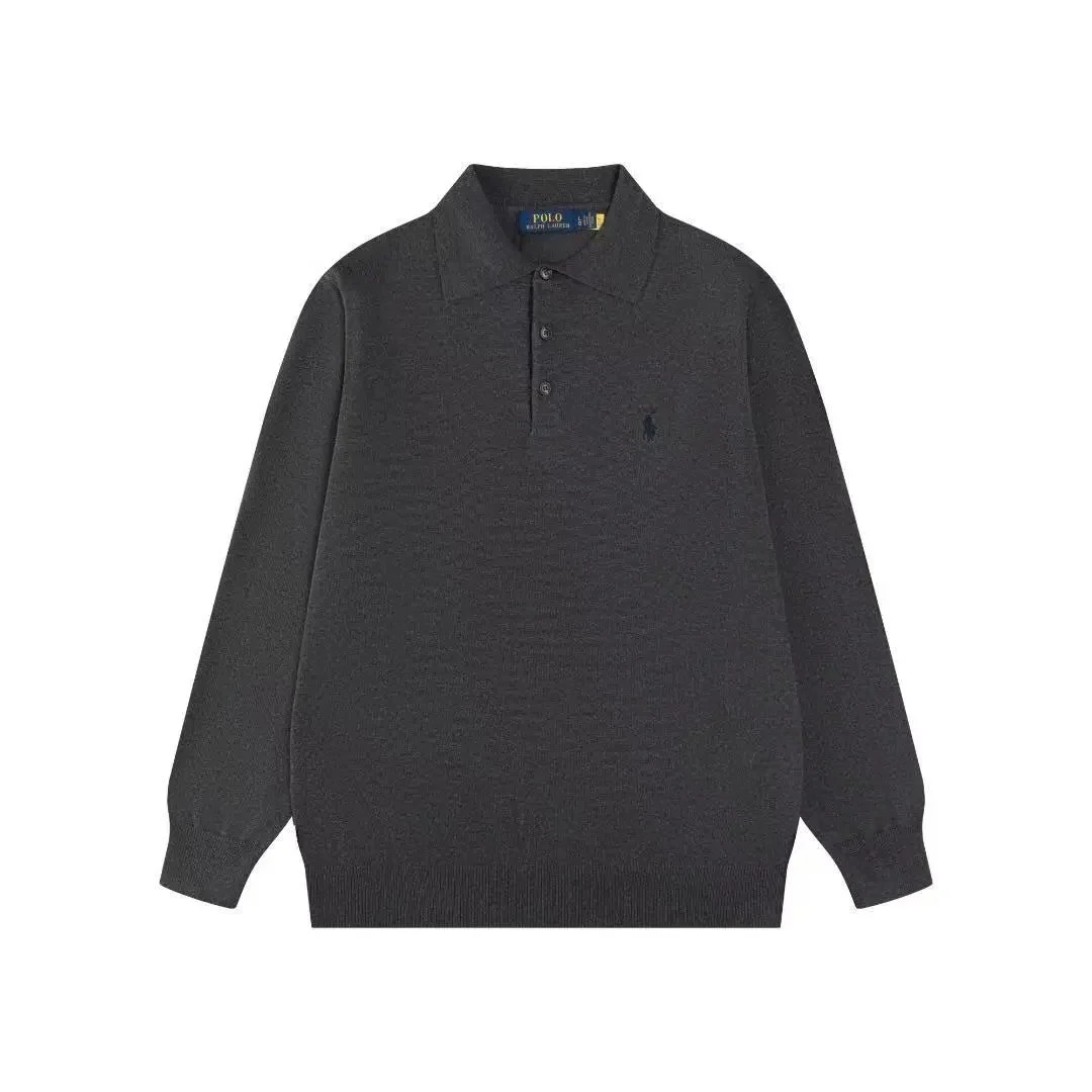 Polo Ralph Lauren Polo Ralph Lauren Classic Logo Polo Sweater Deep Grey Grey - 1