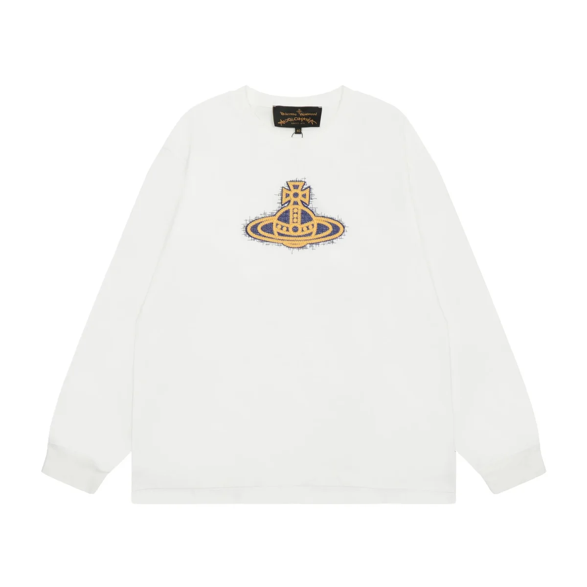 Vivienne Westwood Vivienne Westwood Orb White Long Sleeve T-Shirt White - 1