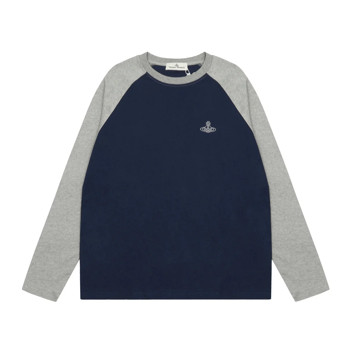 Vivienne Westwood Vivienne Westwood Orb Logo Long Sleeve T-Shirt Navy/Grey Navy - 1