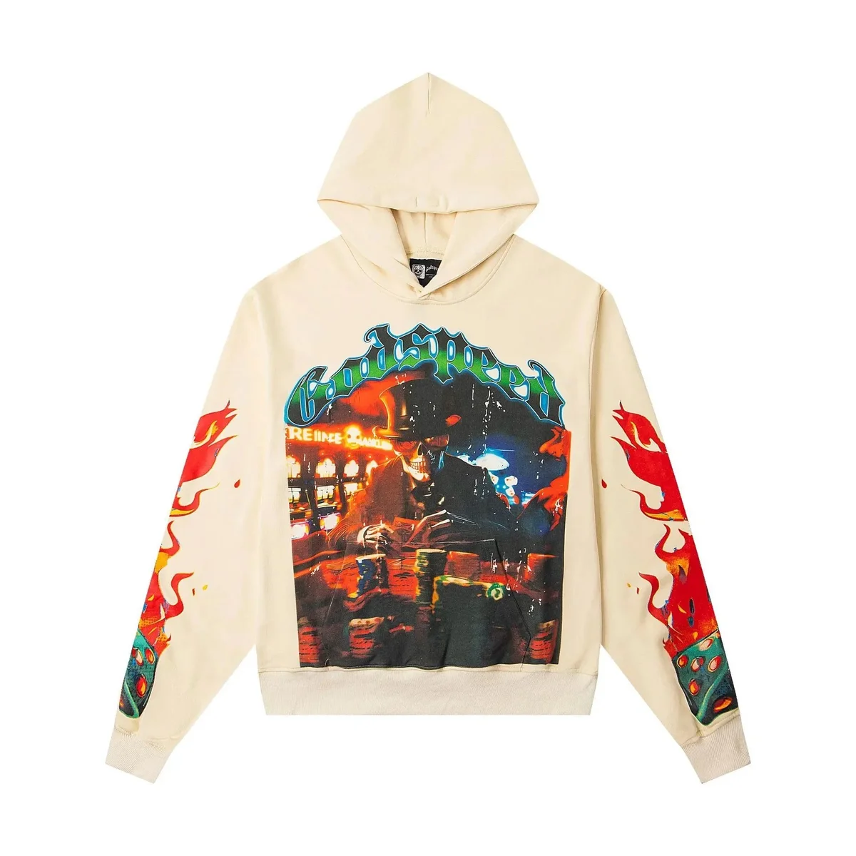 Other G01 Beige Godspeed Hoodie with Graphic Print Beige - 1