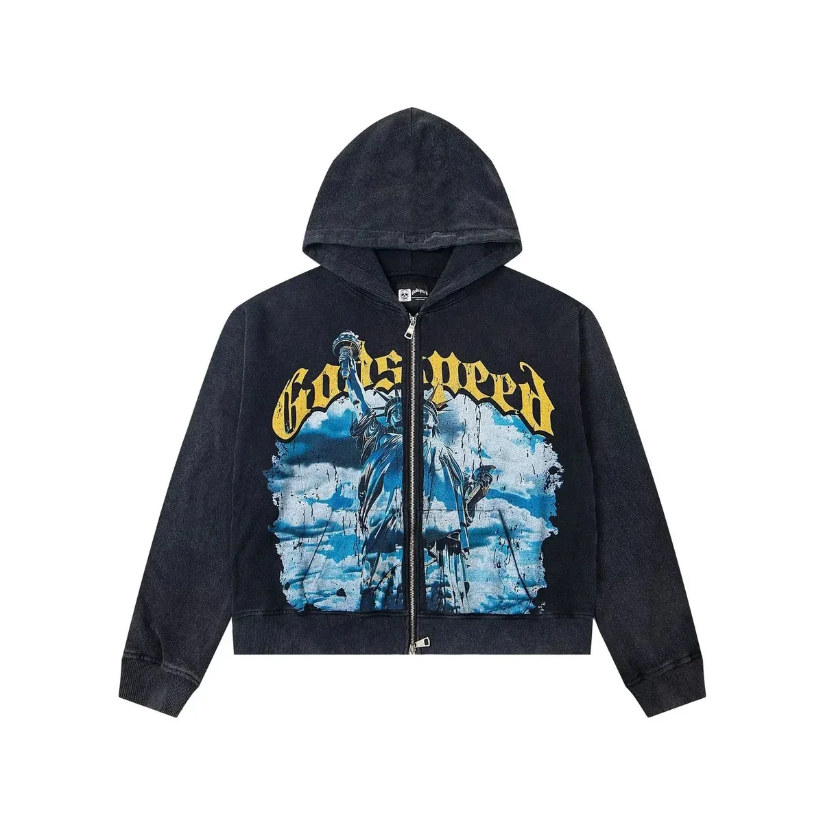 Godspeed Godspeed G05 Black Statue of Liberty Zip-Up Hoodie Black - 1