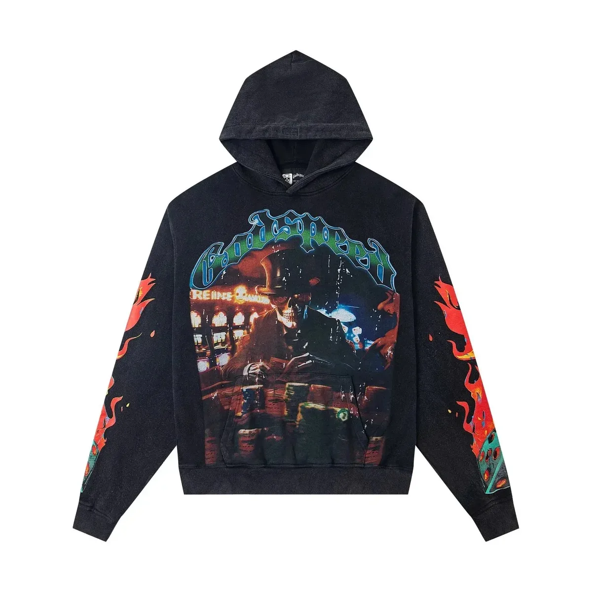 Other Godspeed G01 Black Hoodie with Graphic Print Black - 1
