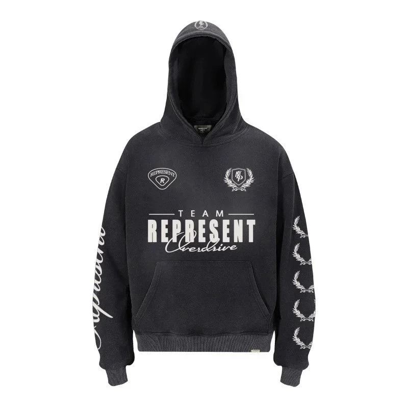 Represent Represent Owners Club Team Represent Overside Hoodie Black Black - 1