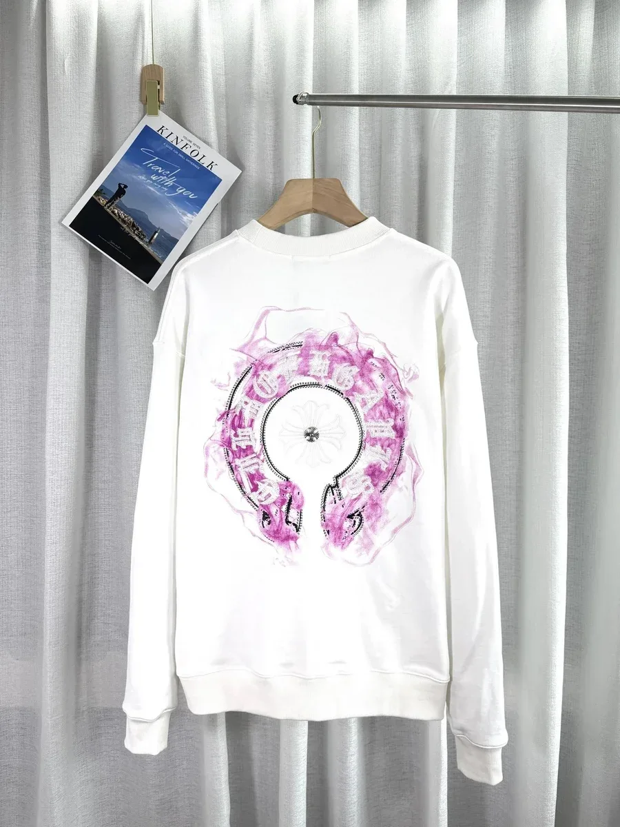 Chrome Hearts Chrome Hearts CH Plus White with Pink Cross Sweatshirt White - 1