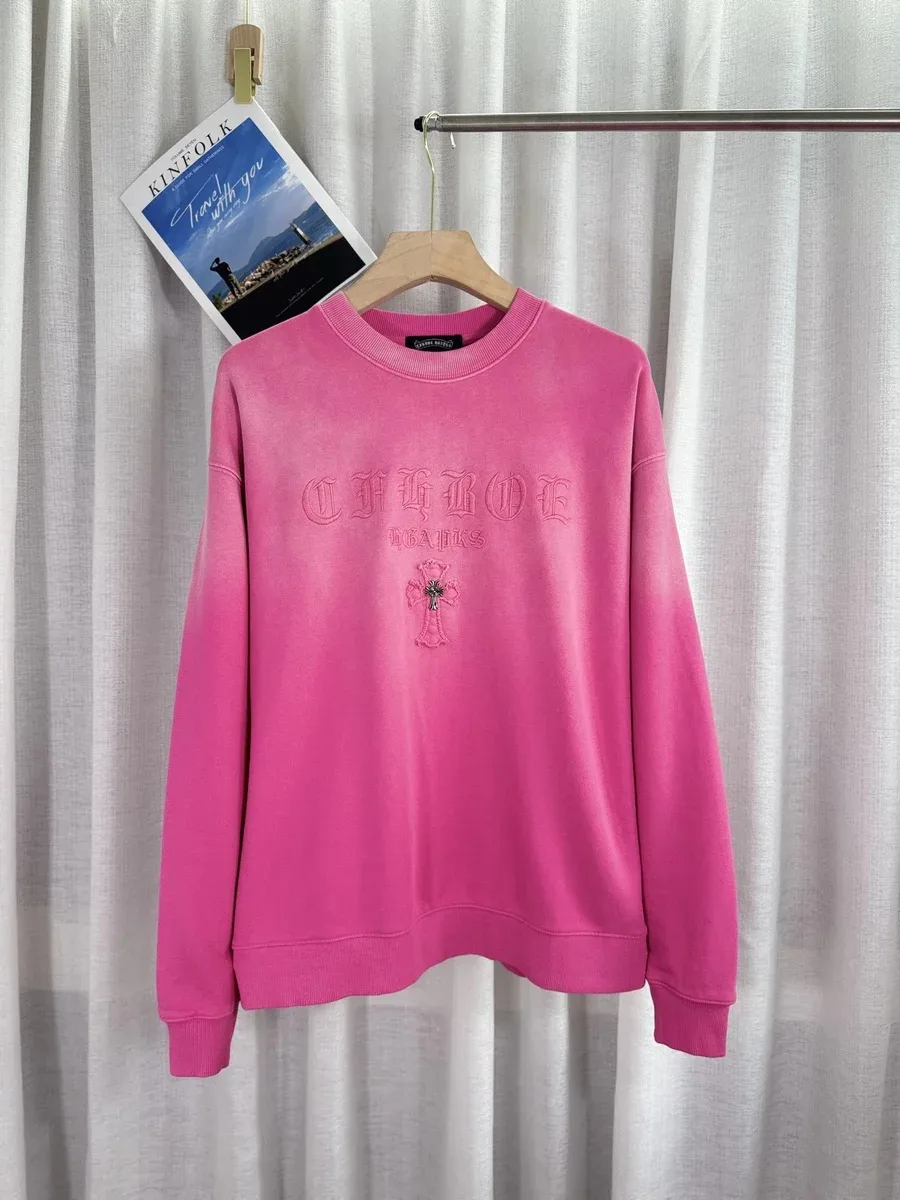 Chrome Hearts Chrome Hearts Pink Cross Embroidered Sweatshirt Pink - 1