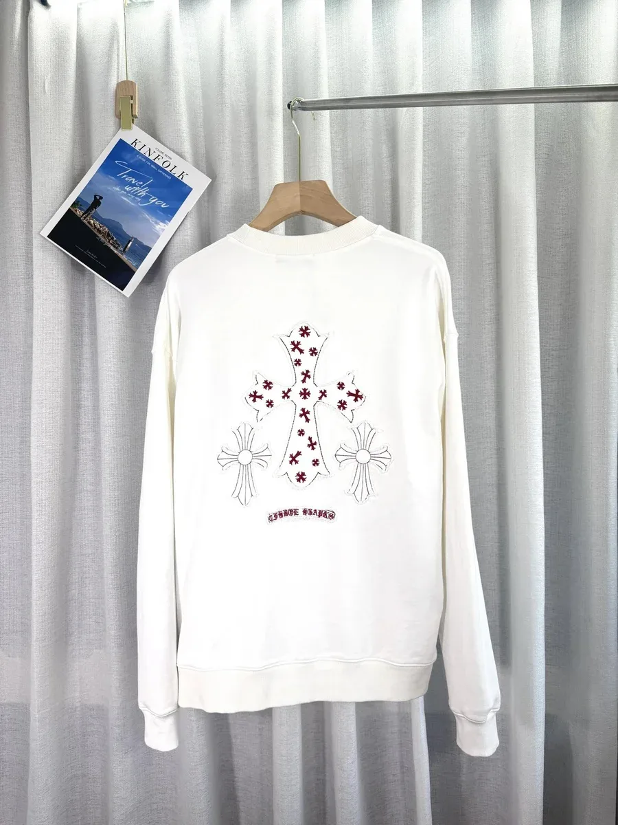 Chrome Hearts Chrome Hearts CH Plus Cross Embroidered White Sweatshirt White - 1