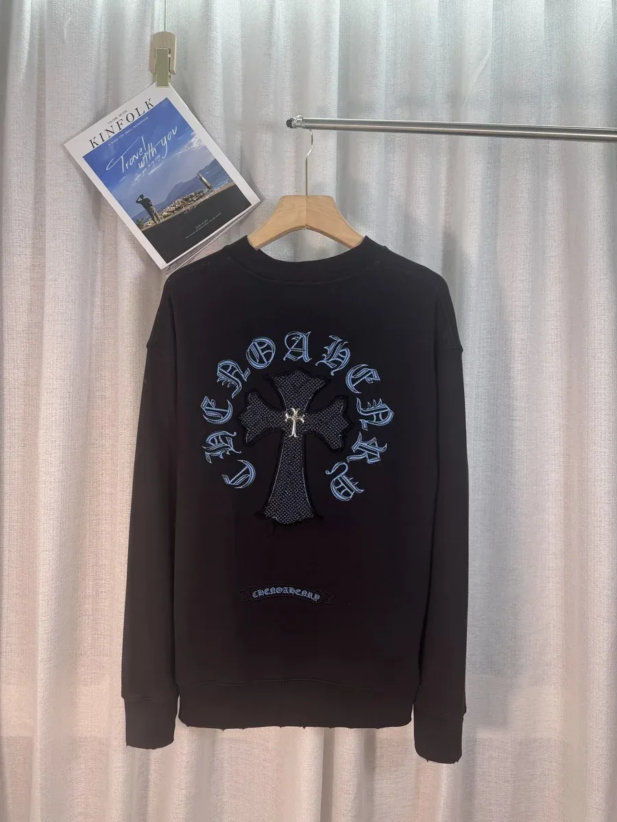 Chrome Hearts Chrome Hearts Cross Embroidered Crewneck Sweatshirt Black Black - 1